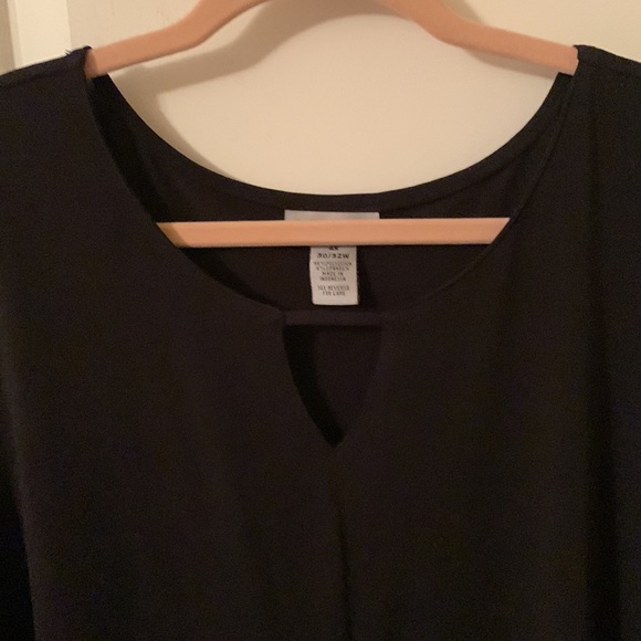 EUC Catherines black stretchy v-neck sleeveless top size 4x(30/32W) - Picture 4 of 9